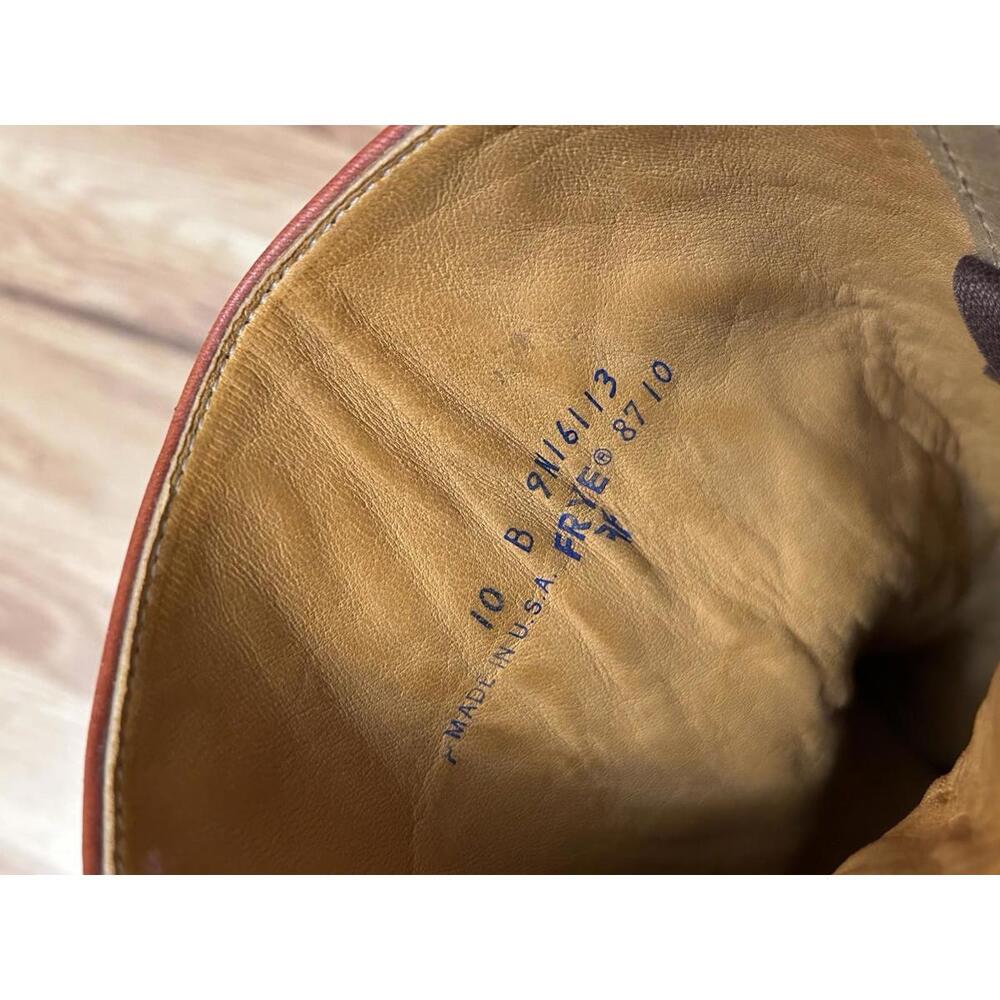 Frye Women's Tall Leather Boots in Cognac Brown - Picture 11 of 13